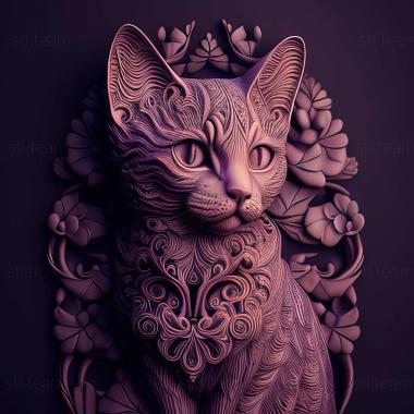 3D model Thai Lilac cat (STL)